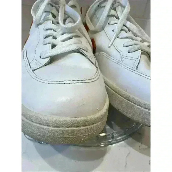 Veja Men's V-12 Low Top Sneaker White Orange Suede Leather Sz EU 47 US 12.5 - Picture 4 of 16